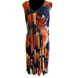 Simply Vera Vera Wang Abstract Print Sleeveless Dress V-Neck